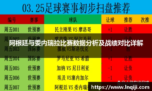 阿根廷与委内瑞拉比赛数据分析及战绩对比详解